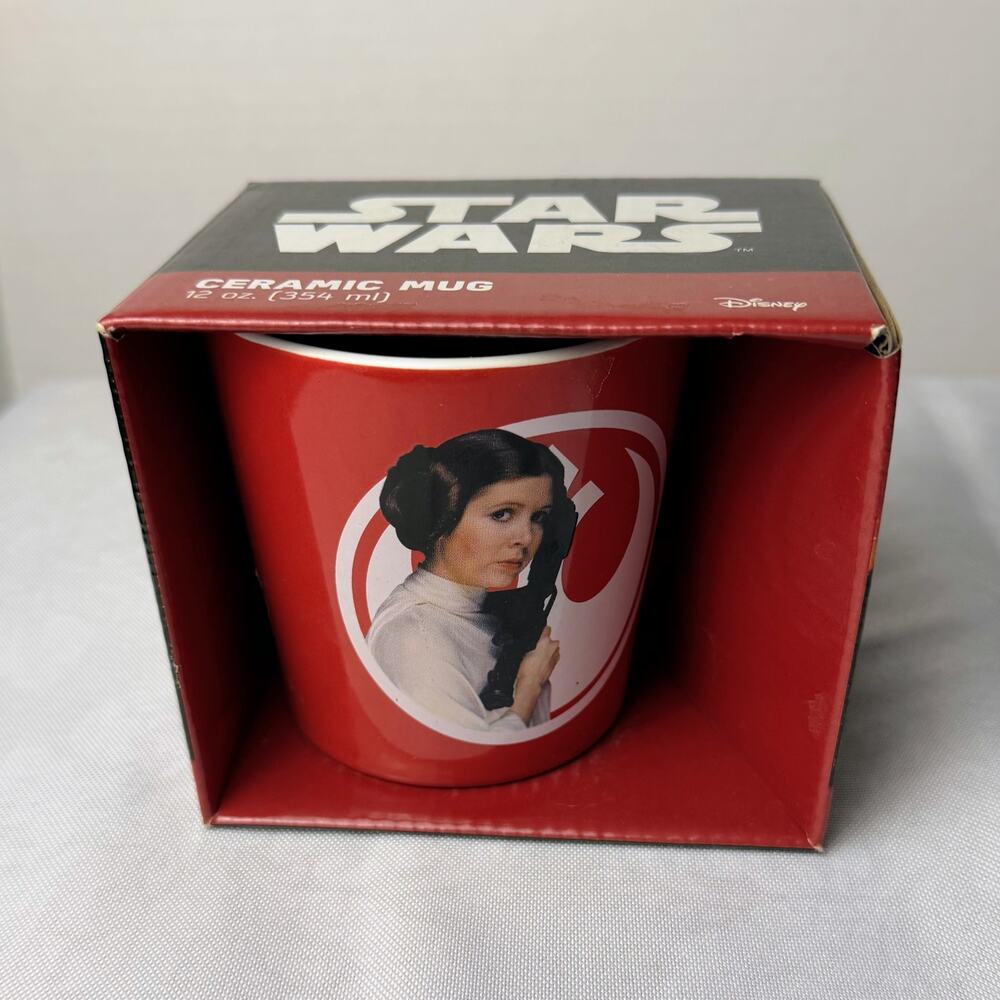 Star Wars Princess Leia Ceramic Mug 12oz Vandor Disney Rebel Alliance NIB Gift